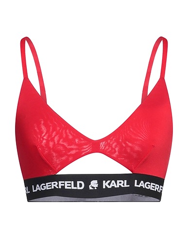 KARL LAGERFELD Reggiseno PEEPHOLE LOGO BRA
 Rosso 95% Lyocell, 5% Elastan