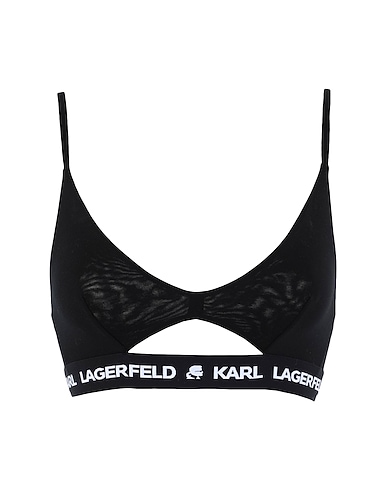 KARL LAGERFELD Bra PEEPHOLE LOGO BRA
 Black 95% Lyocell, 5% Elastane
