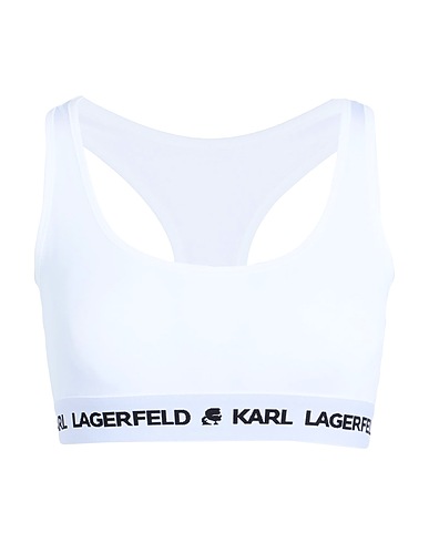 KARL LAGERFELD Bra LOGO BRALETTE
 White 95% Lyocell, 5% Elastane