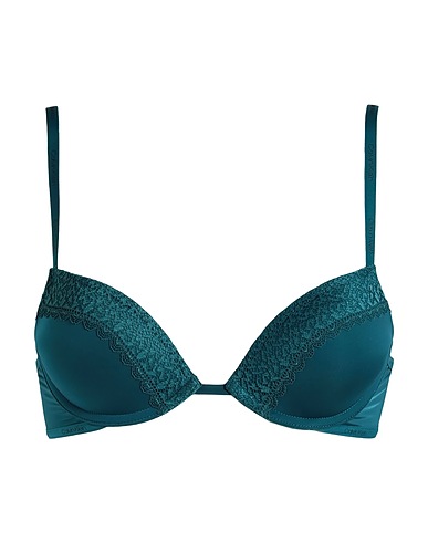 CALVIN KLEIN UNDERWEAR Reggiseno PUSH UP PLUNGE
 Verde petrolio 70% Nylon, 30% Elastan