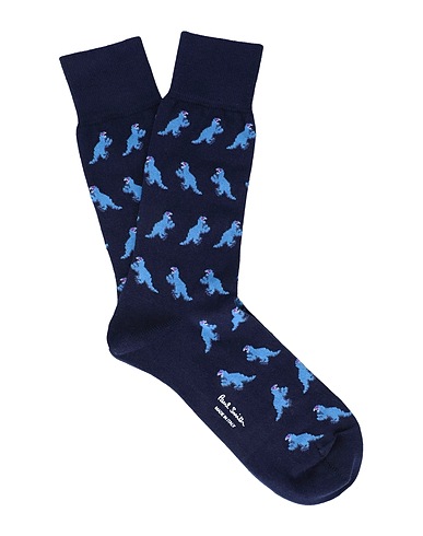 PAUL SMITH Calze e Calzini MEN SOCK DINO JACQURD
 Blu notte 85% Cotone, 13% Poliammide, 2% Elastan