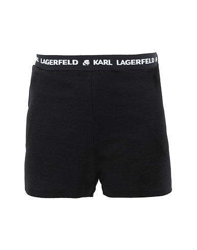 KARL LAGERFELD パジャマ LOGO PYJAMA SHORTS
 ブラック テンセル 67% / オーガニックコットン 33%