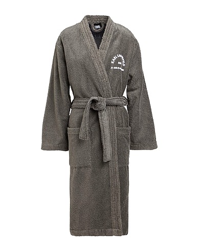 KARL LAGERFELD Vestaglie e accappatoi UNISEX ADDRESS LOGO BATHROBE
 Khaki 90% Cotone organico, 10% Poliestere