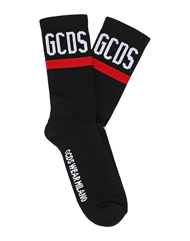 GCDS Socks & tights Black 85% Cotton, 10% Polyamide, 5% Elastane