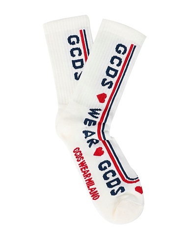GCDS Short socks White 85% Cotton, 10% Polyamide, 5% Elastane