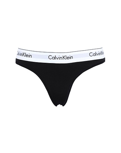 CALVIN KLEIN UNDERWEAR Brief THONG
 Black 53% Cotton, 35% Modal, 12% Elastane