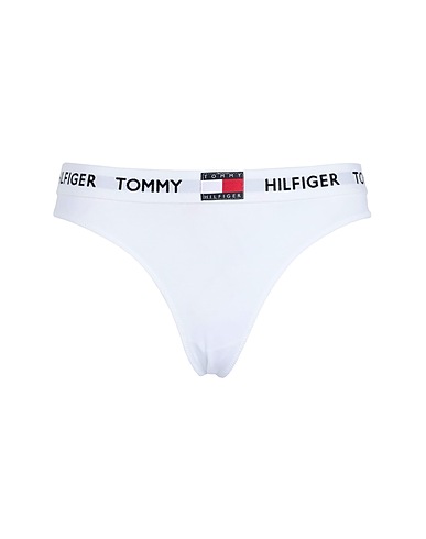 TOMMY HILFIGER Slip THONG Bianco 91% Cotone organico, 9% Elastan