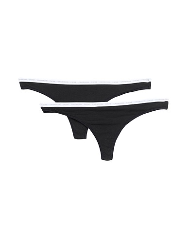 CK ONE Slip THONG 2PACK
 Noir 95% Coton, 5% Élasthanne