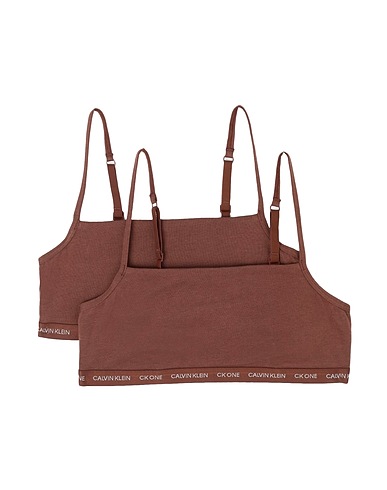 CK ONE BH UNLINED BRALETTE 2PACK
 Braun 95% Baumwolle, 5% Elastan