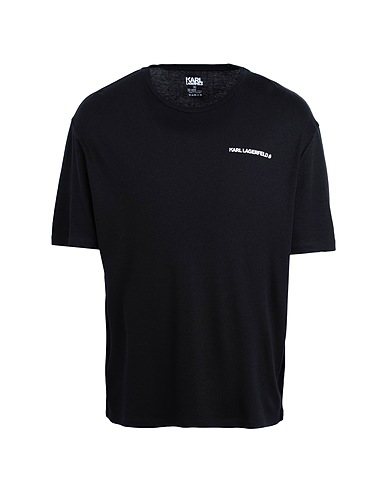 KARL LAGERFELD Pigiama Unisex Logo Pyjama T-Shirt Nero 67% Lyocell, 33% Cotone organico