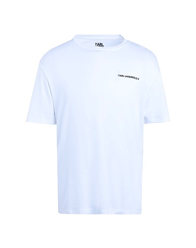 KARL LAGERFELD Sleepwear Unisex Logo Pyjama T-Shirt White 67% Lyocell, 33% Organic cotton