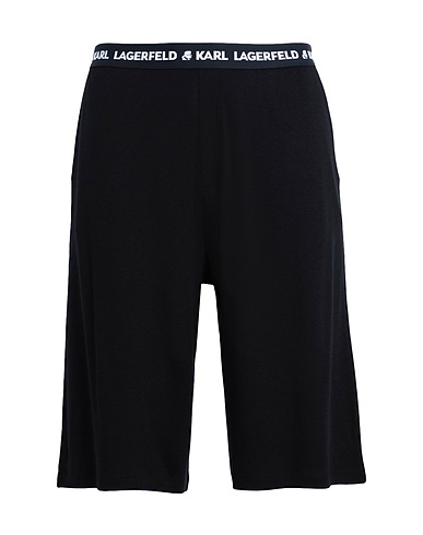 KARL LAGERFELD Sleepwear Logo Pyjama Bermuda
 Black 67% Lyocell, 33% Organic cotton