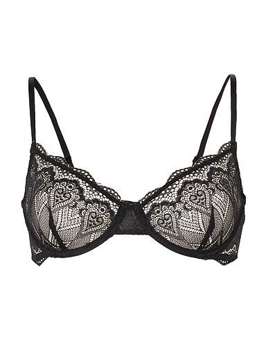 8 by YOOX Bra LACE UNDERWIRE BRA
 Black 87% Polyamide, 13% Elastane