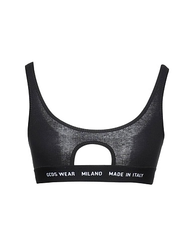 GCDS Reggiseno Nero 95% Cotone, 5% Elastan