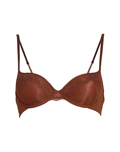 CALVIN KLEIN UNDERWEAR Σουτιέν LL DEMI SPACER BRA Καφέ 91% Πολυεστέρας, 9% Ελαστάνη