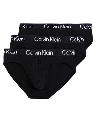 CALVIN KLEIN UNDERWEAR Brief HIP BRIEF 3PACK
 Black 57% Cotton, 38% Polyester, 5% Elastane
