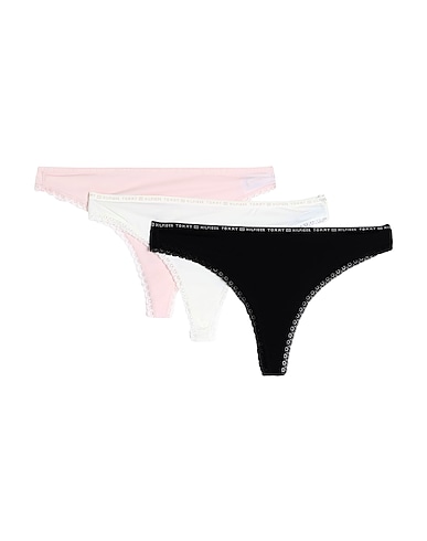 TOMMY HILFIGER Slip 3P THONG
 Nero 84% Poliammide riciclato, 16% Elastan