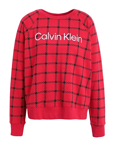 CALVIN KLEIN UNDERWEAR Sleepwear LONG SLEEVE SWEATSHIRT Red 57% Cotton, 38% Polyester, 5% Elastane