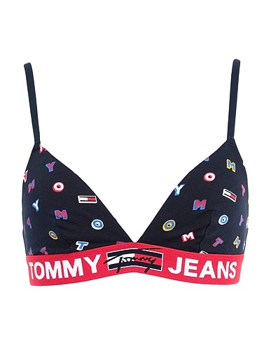 TOMMY JEANS Bra TRIANGLE BRALETTE Midnight blue 90% Cotton, 10% Elastane