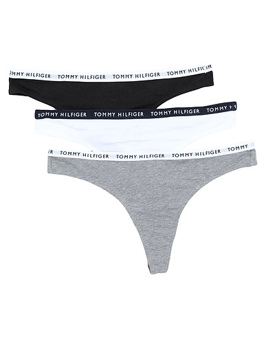 TOMMY HILFIGER Slip 3P THONG Grigio 95% Cotone, 5% Elastan