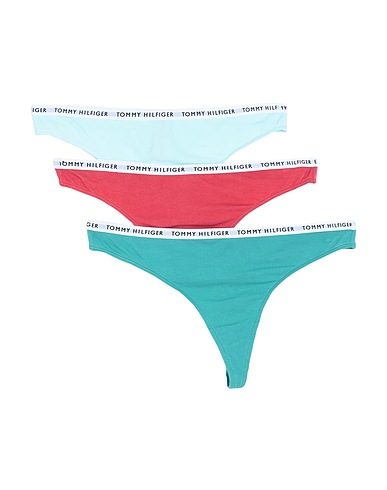 TOMMY HILFIGER Brief 3P THONG Turquoise 95% Cotton, 5% Elastane