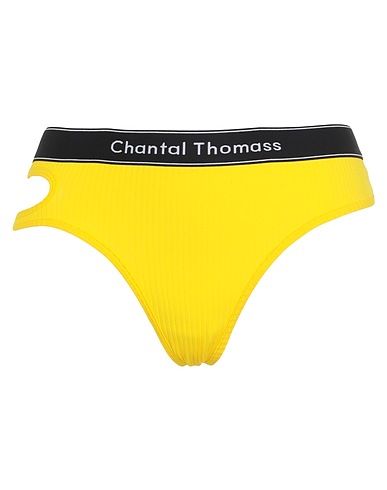 CHANTAL THOMASS Brief Yellow 100% Cotton, Polyamide, Elastane