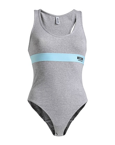 MOSCHINO Lingerie bodysuit Grey 92% Cotton, 8% Elastane
