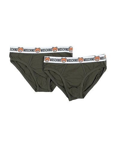 MOSCHINO Slip Verde militare 95% Cotone, 5% Elastan