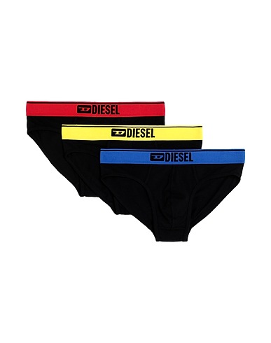 DIESEL Slip UMBR-ANDRETHREEPACK UNDERPANTS
 Schwarz 95% Baumwolle, 5% Elastan
