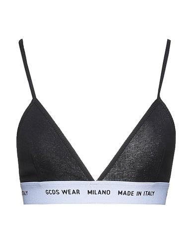 GCDS Reggiseno Nero 95% Cotone, 5% Elastan