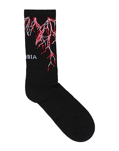 PHOBIA ARCHIVE Socks & tights Black 80% Cotton, 15% Polyester, 5% Elastane