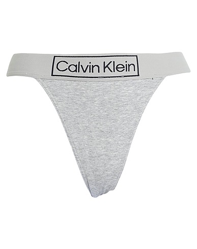 CALVIN KLEIN UNDERWEAR Slip STRING THONG Grigio 90% Cotone, 10% Elastan