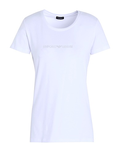 EMPORIO ARMANI Undershirt LOUNGEWEAR T-SHIRT White 95% Cotton, 5% Elastane