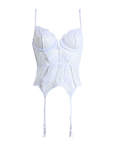 BLUEBELLA Bustiers, corsets & Suspenders MARSEILLE WIRED BASQUE
 White 64% Polyester, 33% Polyamide, 3% Elastane