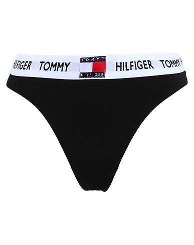 TOMMY HILFIGER Slip THONG
 Nero 91% Cotone, 9% Elastan