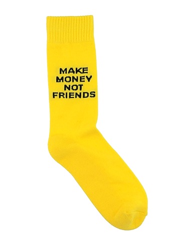 MAKE MONEY NOT FRIENDS Socks & tights Yellow 70% Polyester, 13% Cotton, 11% Elastane, 6% Elastic fibres