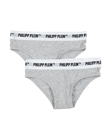 PHILIPP PLEIN Brief Light grey 90% Cotton, 5% Elastane, 5% Viscose
