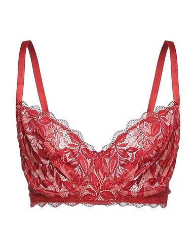 HANRO Bra Brick red 50% Polyamide, 30% Viscose, 13% Cotton, 7% Elastane