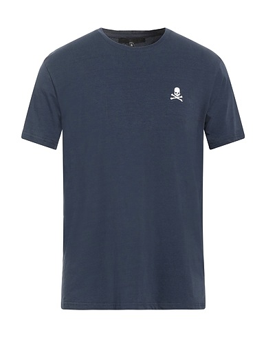 PHILIPP PLEIN Undershirt Navy blue 90% Cotton, 5% Elastane, 5% Viscose