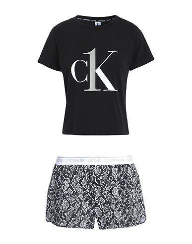 CK ONE Sleepwear Black 96% Cotton, 4% Elastane