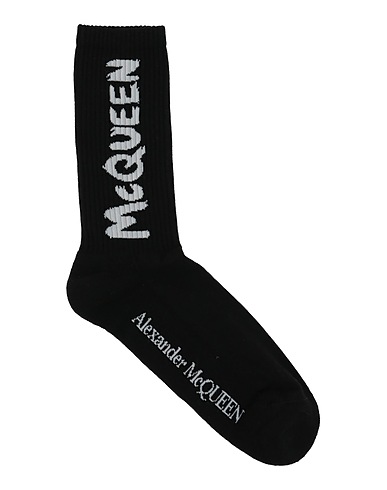 MCQUEEN Socks & tights Black 70% Cotton, 27% Polyamide, 3% Elastane