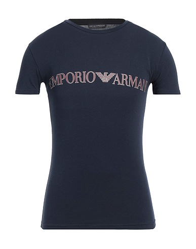 EMPORIO ARMANI Undershirt Navy blue 95% Cotton, 5% Elastane