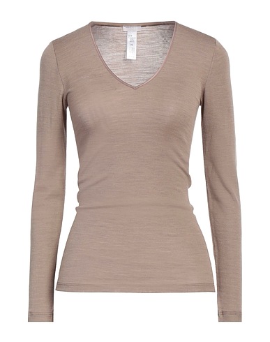 HANRO Camiseta interior Caqui 70% Lana Merina, 30% Seda