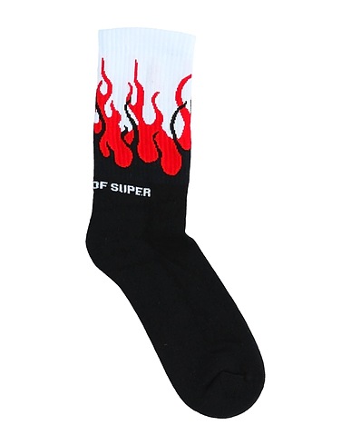 VISION OF SUPER Socks & tights Black 80% Cotton, 15% Polyester, 5% Elastane