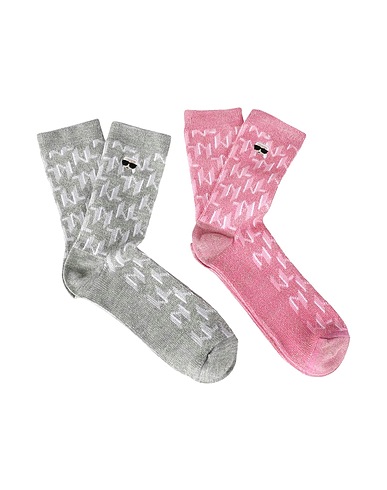 KARL LAGERFELD Socks & tights K/IKONIK CC MONOGRAM SOCK SET Grey 100% Recycled cotton