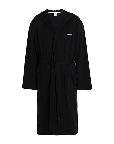 CALVIN KLEIN UNDERWEAR Dressing gowns & bathrobes Black 58% Cotton, 39% Recycled polyester, 3% Elastane