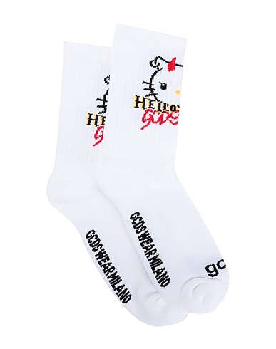 GCDS Socks & tights White 85% Cotton, 10% Polyamide, 5% Elastane