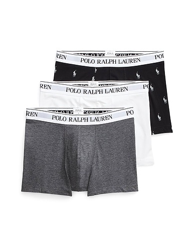 POLO RALPH LAUREN Boxer CLASSIC STRETCH-COTTON TRUNK 3-PACK
 White 95% Cotton, 5% Elastane