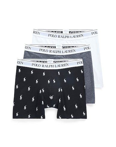 POLO RALPH LAUREN Boxer STRETCH COTTON BOXER BRIEF 3-PACK
 Bianco 95% Cotone, 5% Elastan