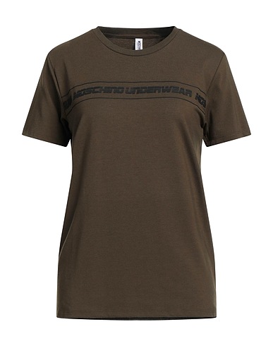 MOSCHINO Undershirt Dark green 63% Polyester, 34% Cotton, 3% Elastane